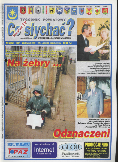 Okładka gazety Co słychać? - nr 3 (121) 2000